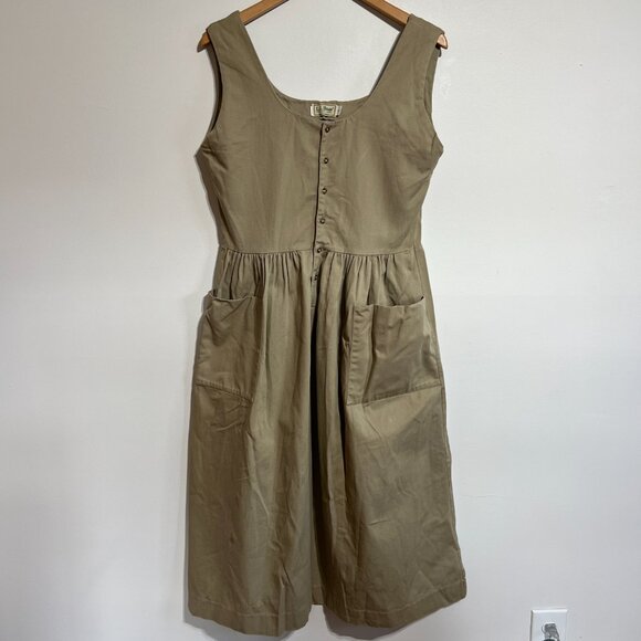 Vintage LL Bean Denim Jumper Dress, Size 14 - Picture 5 of 7